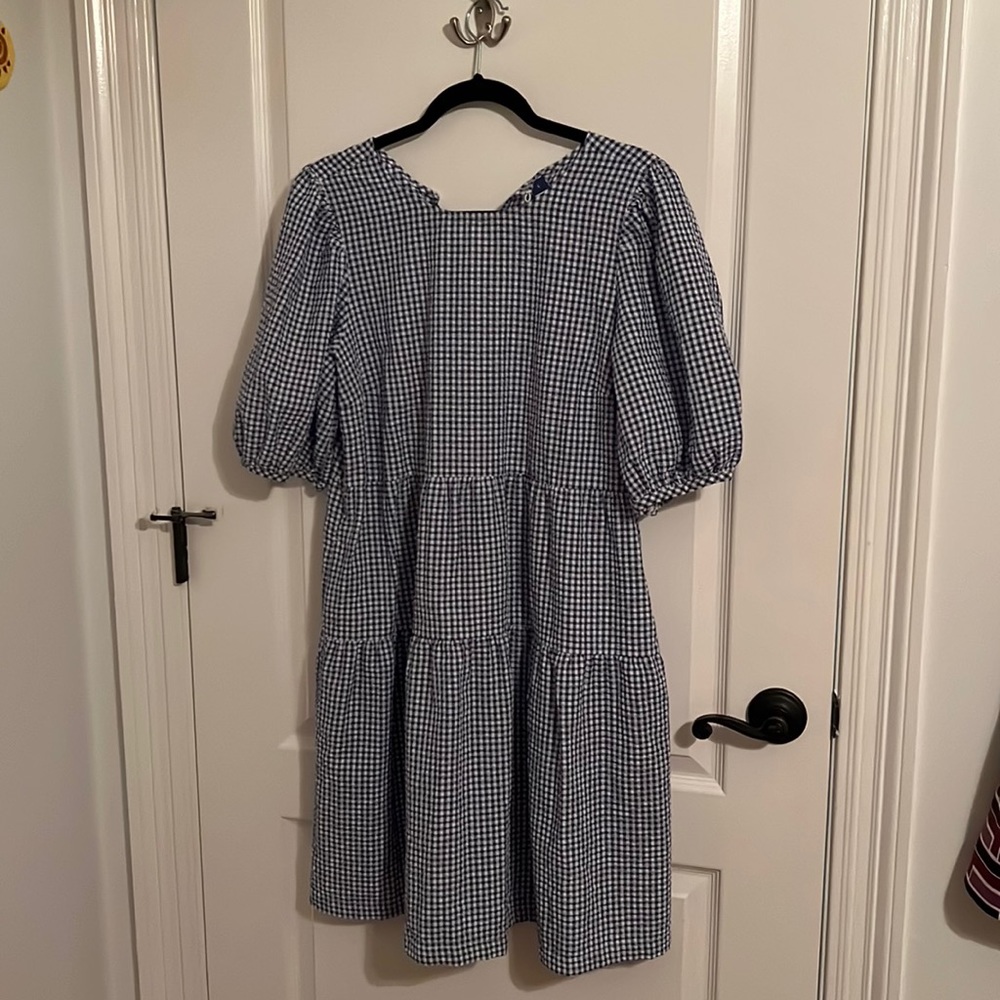 EUC old navy gingham dress size large